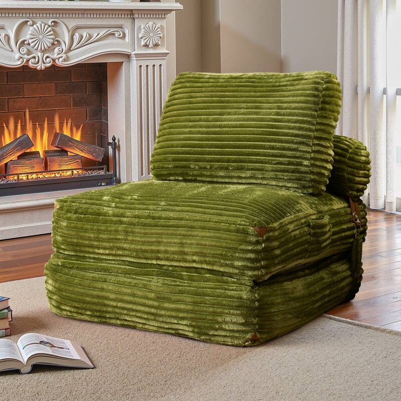 OVIOS Corduroy Foldable Compressed Sleeper Sofa