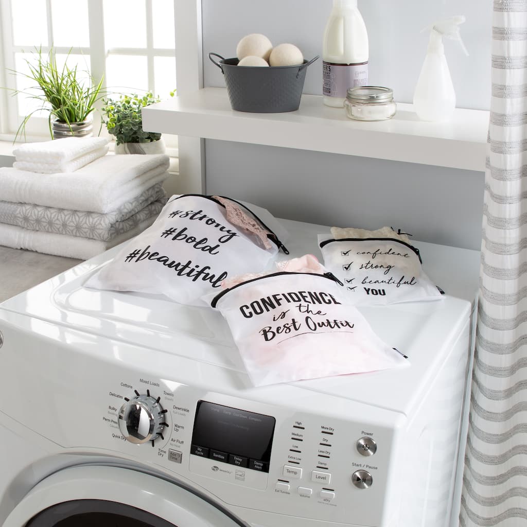 Laundry 360 3 Piece Printed Mesh Wash Bags - 8"x 10", 9"x 13", 11"x 15"