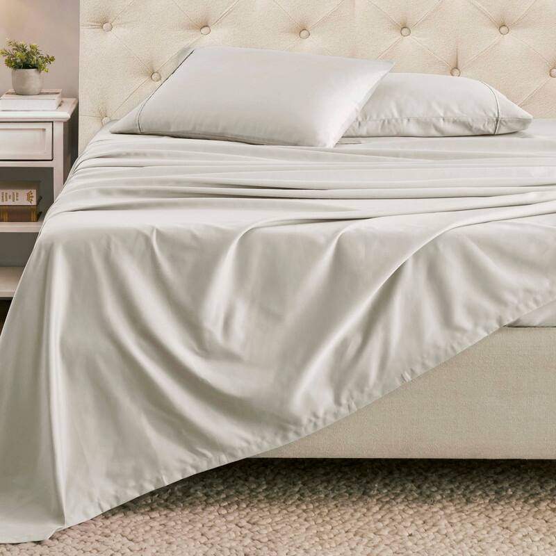Superior Cotton Blend Solid 1500 Thread Count Deep Pocket Bed Sheet Set