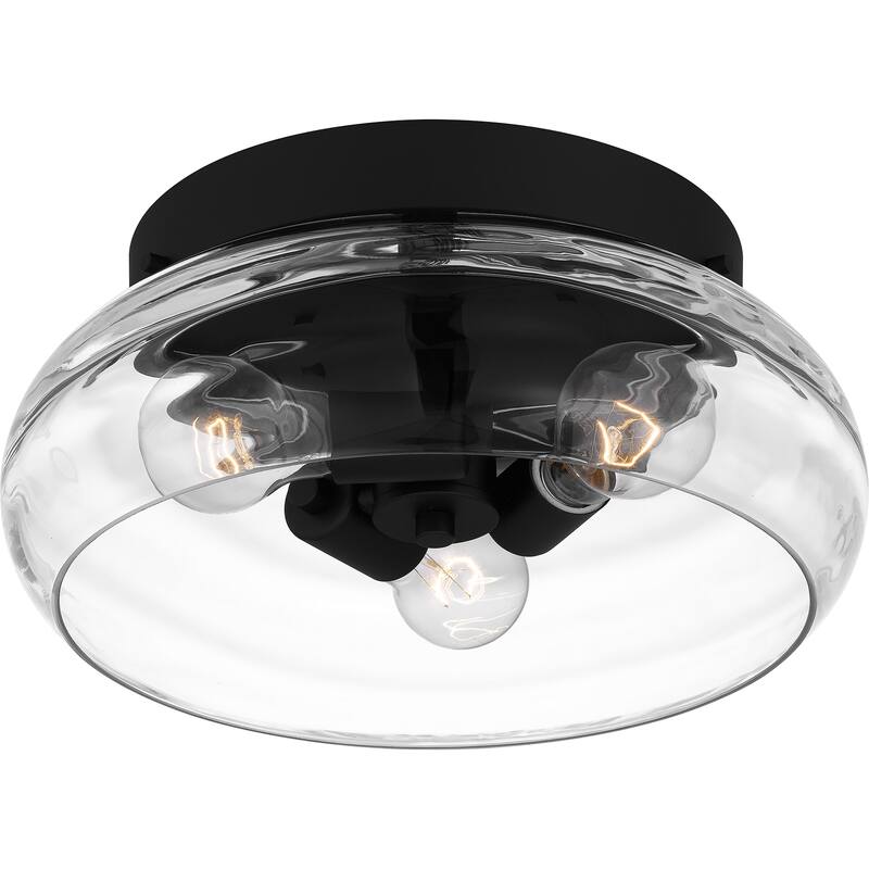 Lucy 3-Light Matte Black Flush Mount Light