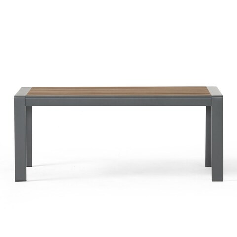 Davos Outdoor Aluminum Outdoor Coffee Table by Christopher Knight Home