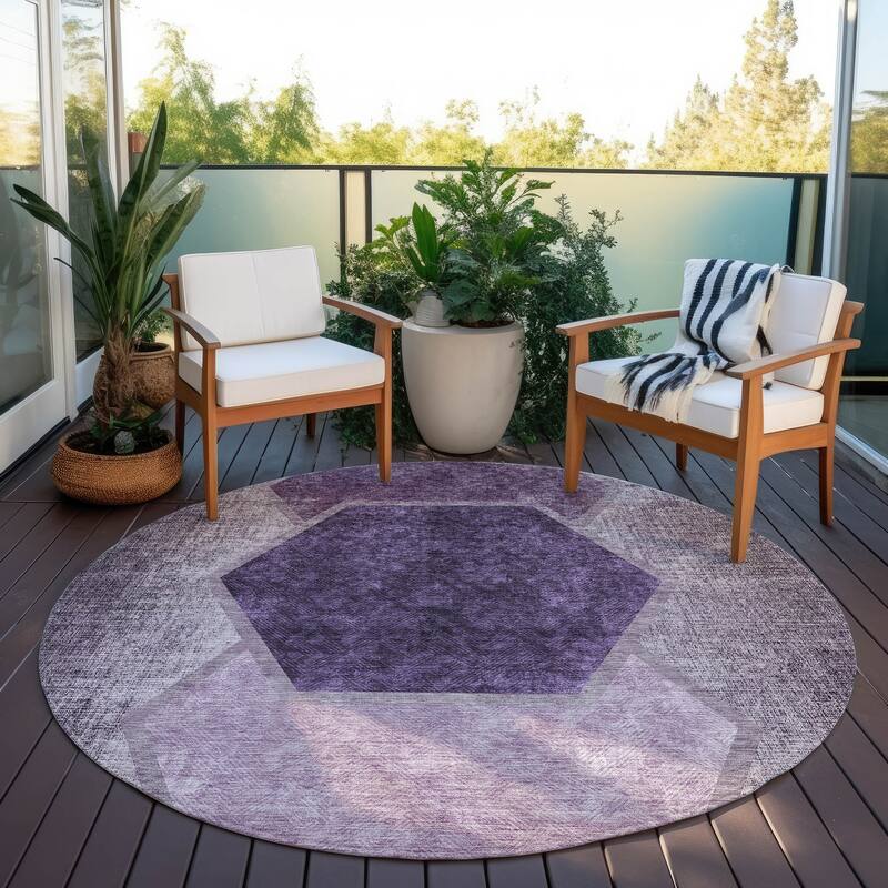 Machine Washable Indoor/ Outdoor Chantille Modern Boho Rug