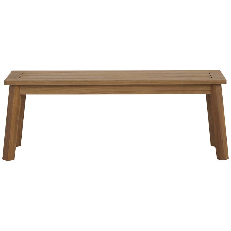 Janiyah Light Brown Bench - 47"W x 16"D x 17"H