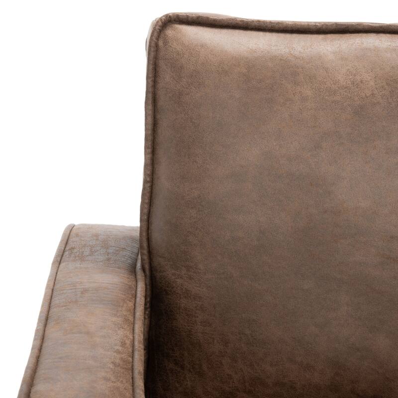 SAFAVIEH Lugenia Brown/Gold Accent Chair - 31" W x 30" D x 33" H - 31Wx30Dx33H