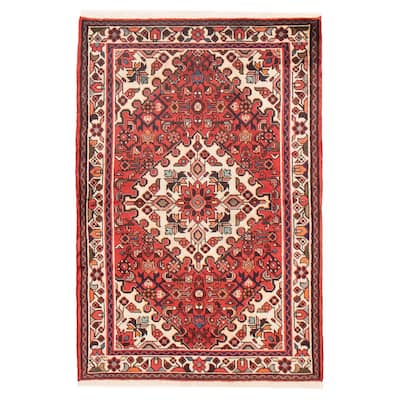 ECARPETGALLERY Hand-knotted Andelz Red Wool Rug - 3'3 x 4'11