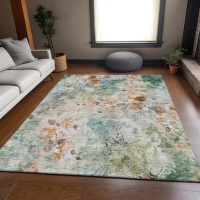 Premium Washable Super Soft Modern Floral Mayfield Rug