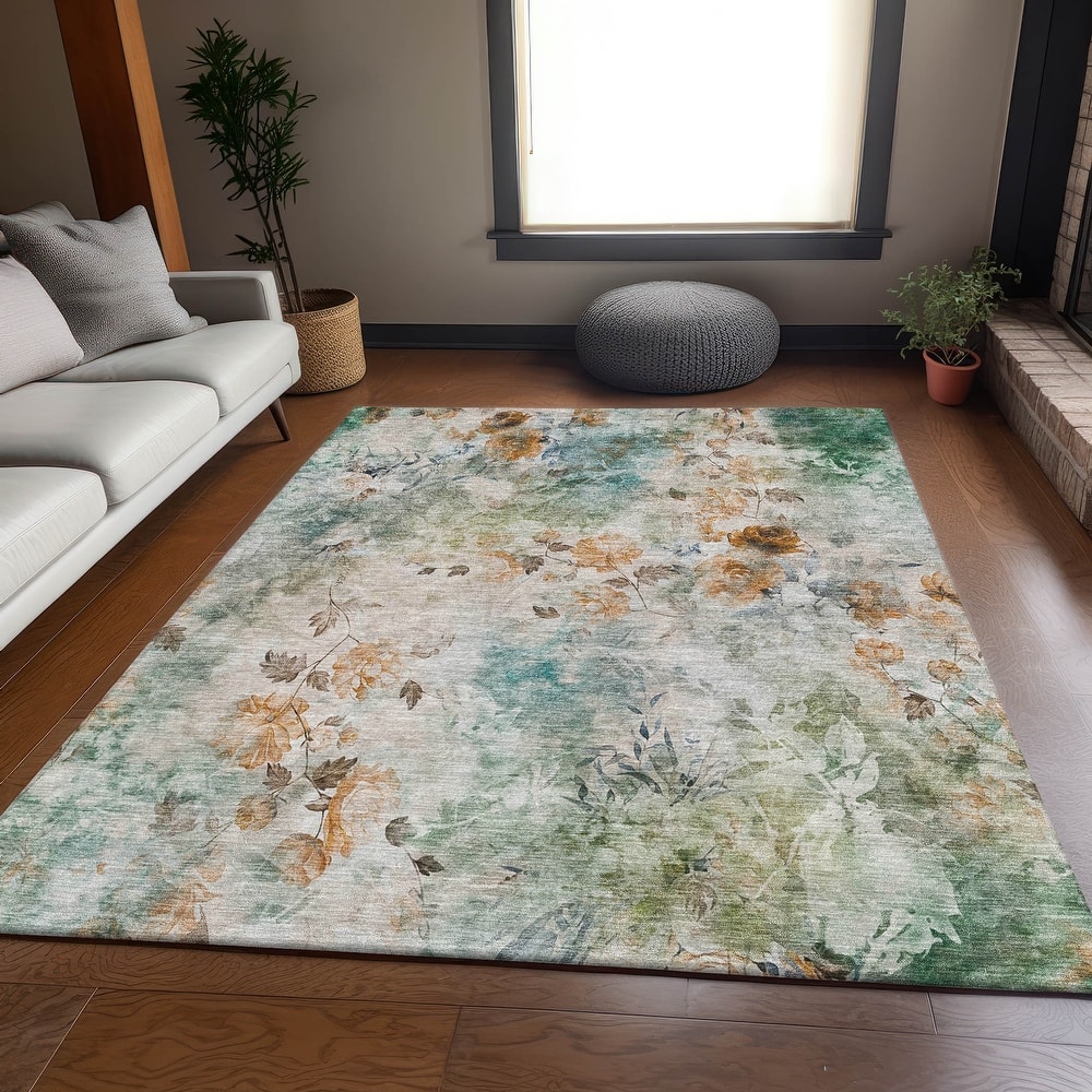 Premium Washable Super Soft Modern Floral Mayfield Rug
