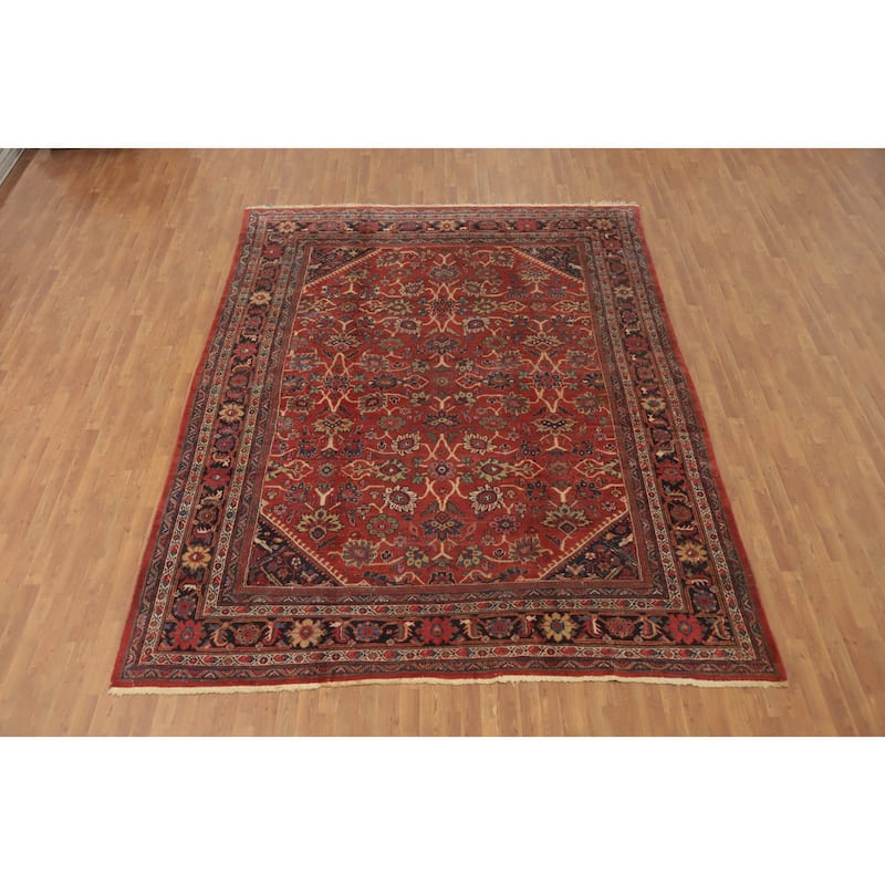 Hand Knotted Oriental 100% Wool Carpet Traditional Floral Oranges & Rust Mahal Area Rug - 12' 3'' X 9' 6''