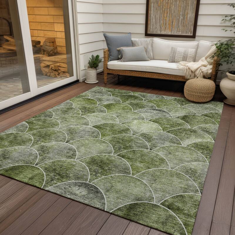 Machine Washable Indoor/ Outdoor Chantille Contemporary Rug