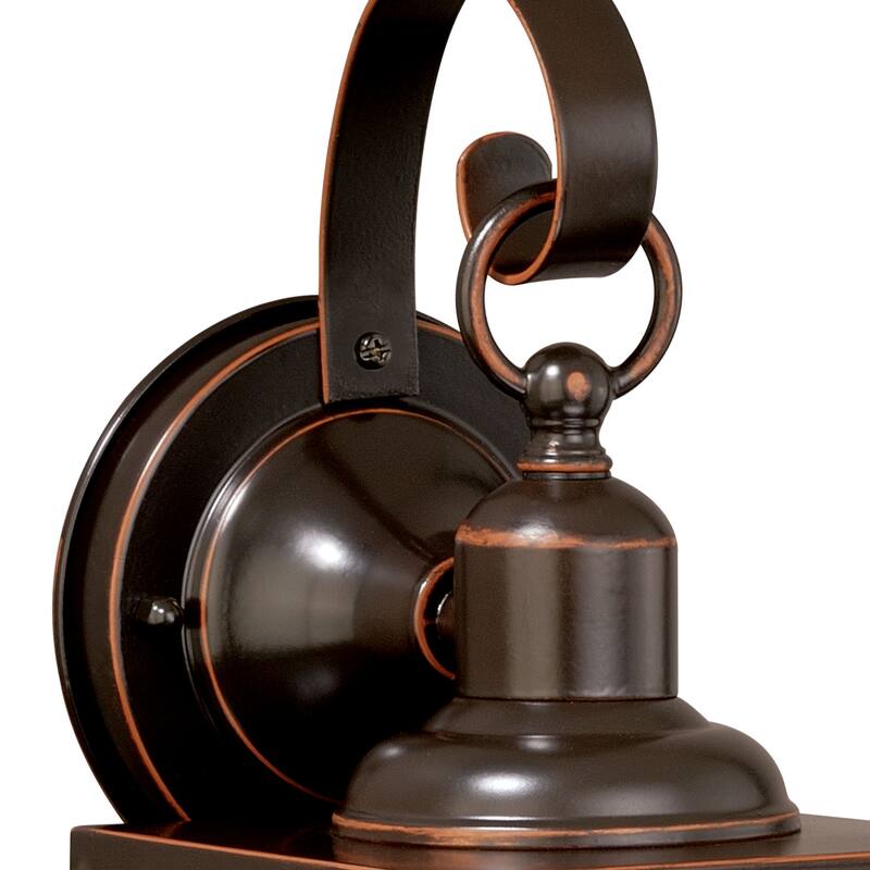 Trail 1 Light Bronze Rustic Horse Cowboy Outdoor Wall Lantern Clear Glass - 5-in W x 13-in H x 6-in D