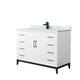 Option White, Black Trim, White Carrara Marble Top