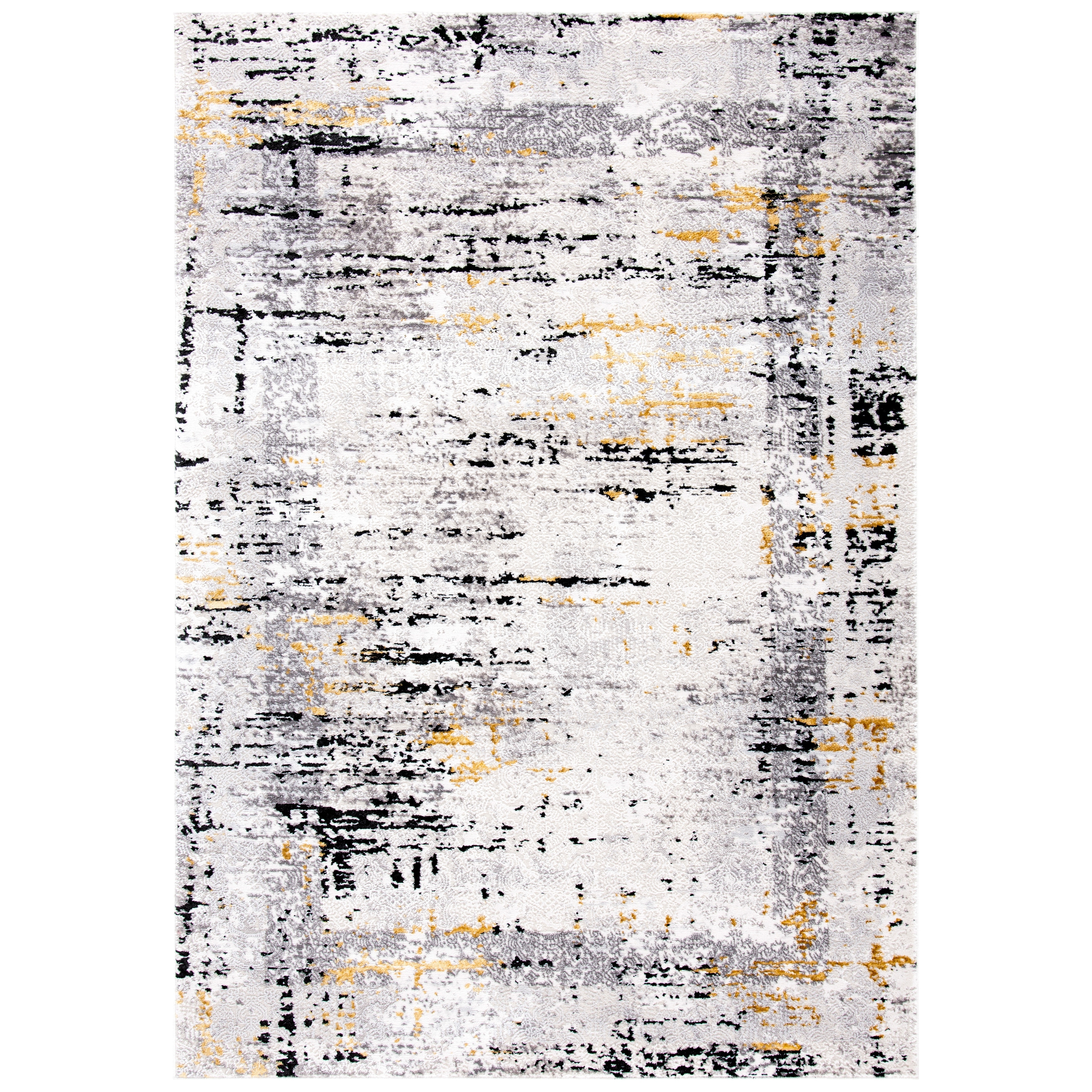 SAFAVIEH Amelia Naresa Abstract Distressed Rug - Grey/Gold - 8' x 10'