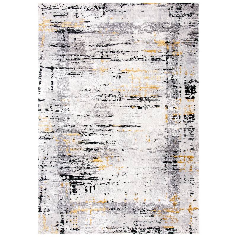 SAFAVIEH Amelia Naresa Abstract Distressed Rug - Grey/Gold - 5' 5" x 7' 7"