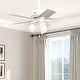 preview thumbnail 1 of 11, Hunter 44" Crystal Peak Ceiling Fan with LED Light Kit and Pull Chain, Casual, Transitional Matte White