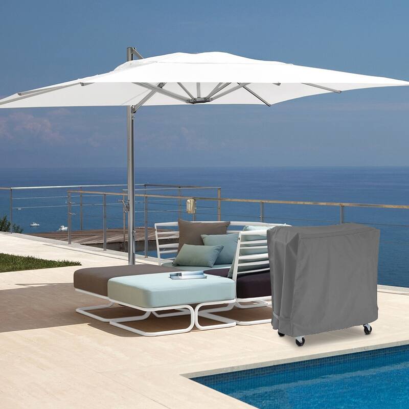 Patio Cooler Cart Cover，Patio Ice Chest Protective Covers for Outdoor Bar Cart - 34"Wx31"Lx19"H