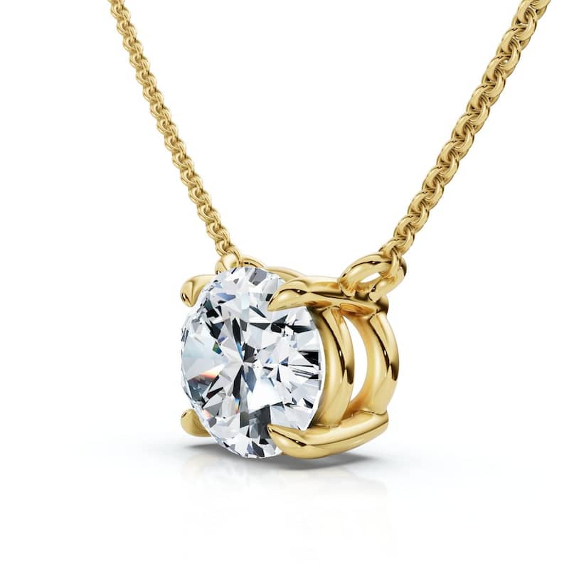 Bliss Diamond 1Ct Solitaire Oval Diamond Pendant Gold Women's 18" Chain Lab Grown - Yellow