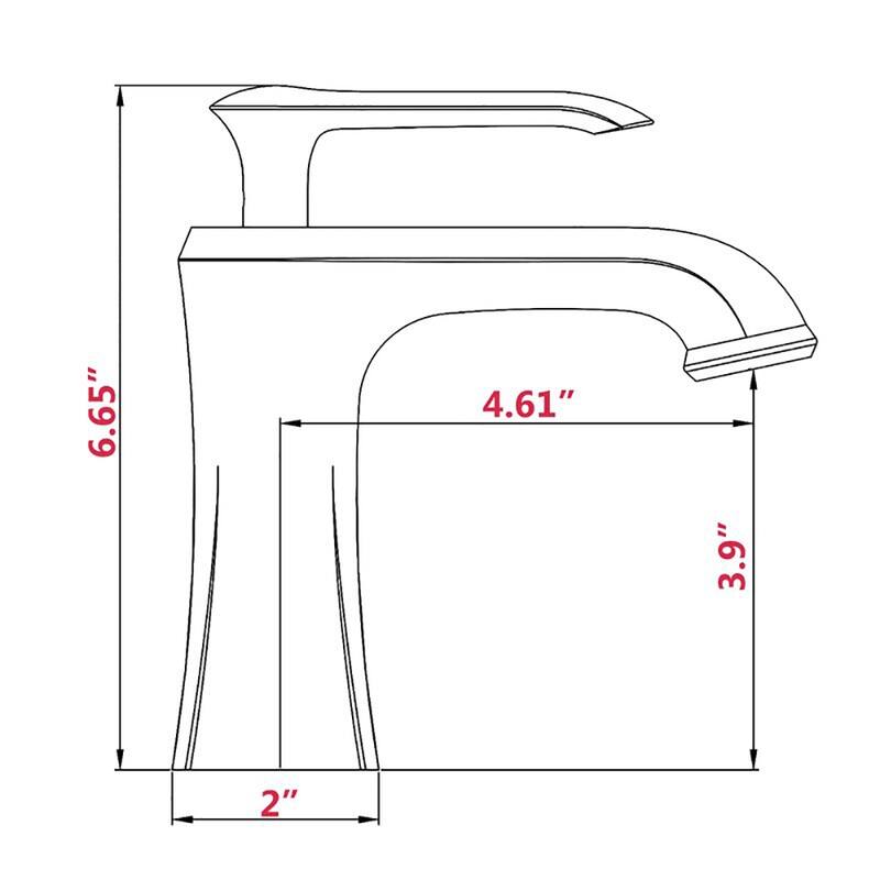 Proox Single Hole Lever Handle Bathroom Sink Faucet