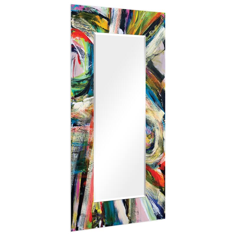 Abstract Rectangular Beveled Wall Mirror, Leaner,Large Mirror, Bathroom Mirror,Cheval Mirror,Ready to Hang