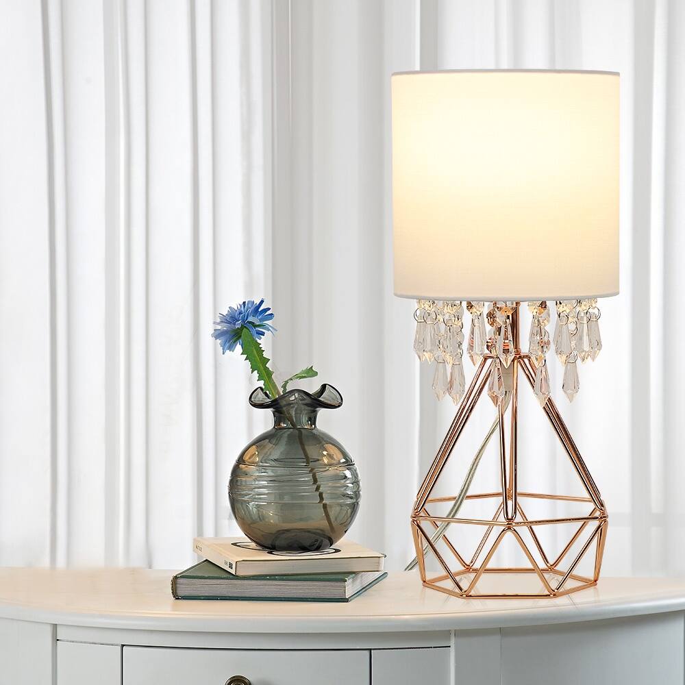 Depuley Bedroom Bedside Table Lamp Fabric Nightstand Light Shade