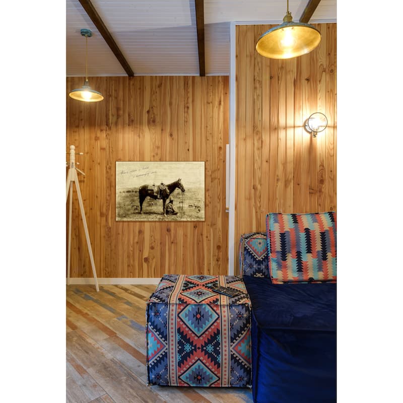 Cowboy and Horse Home on the Range Wall Art by Grotto Studios