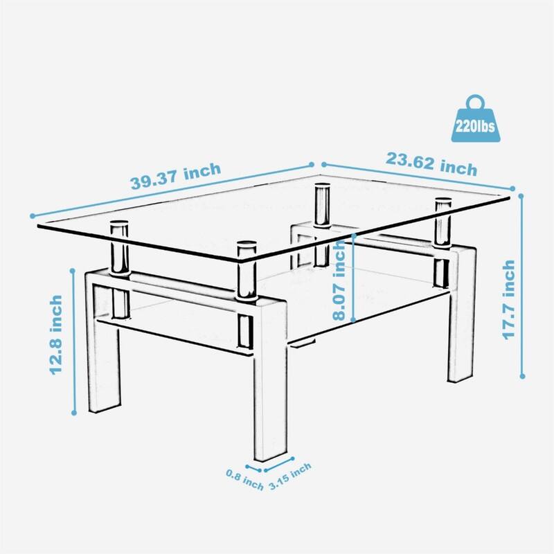 Rectangle Glass Coffee Table