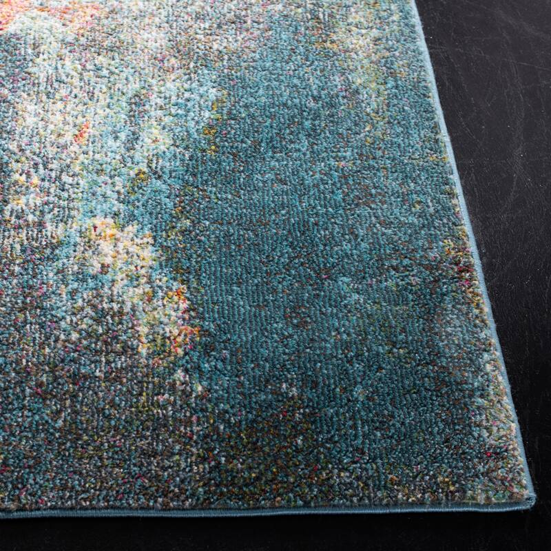 SAFAVIEH Luxor Merilyn Modern Abstract Ivory / Blue Rug