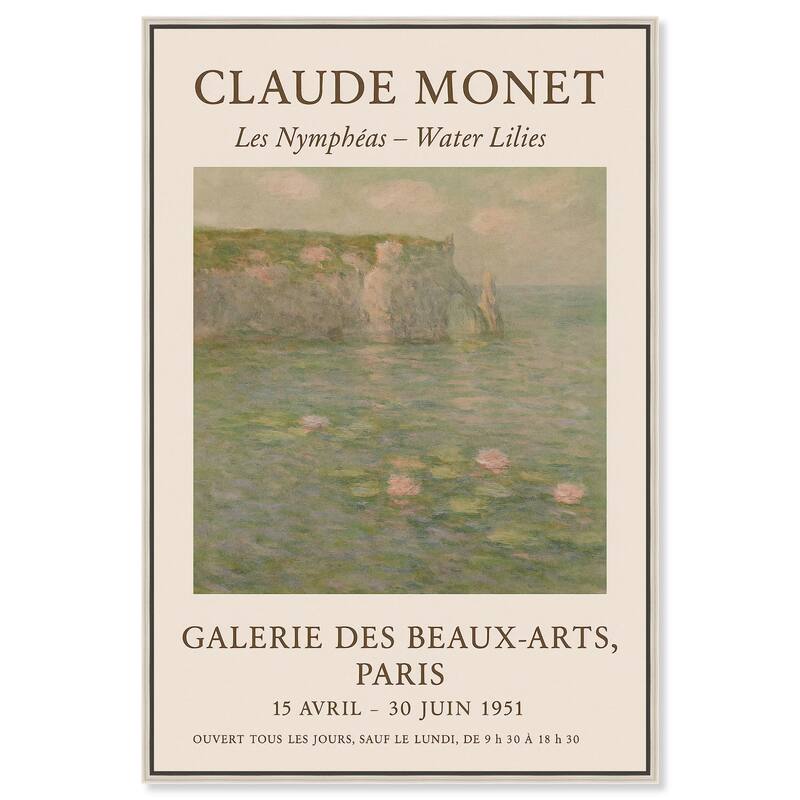 Water Lilies Canvas Vintage Art by Art Remedy - Silver - 20" x 30"