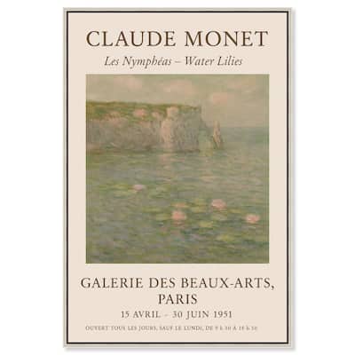 Water Lilies Canvas Vintage Art by Art Remedy