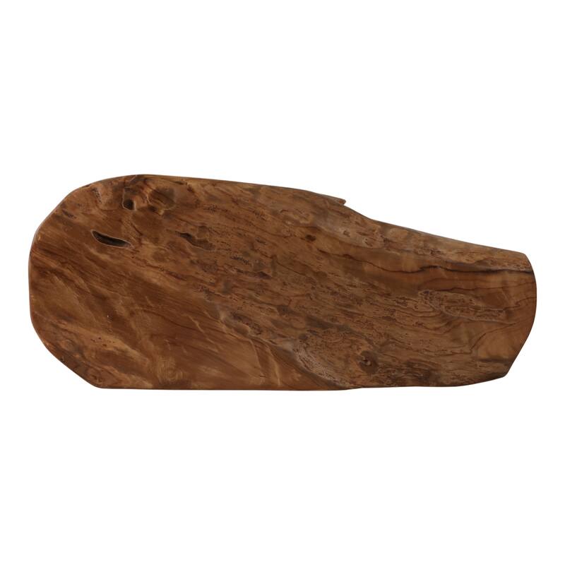 Teakwood Bowl Natural Sculpted Form Decorative Accent - 5" Brown - 24" x 10" x 5"