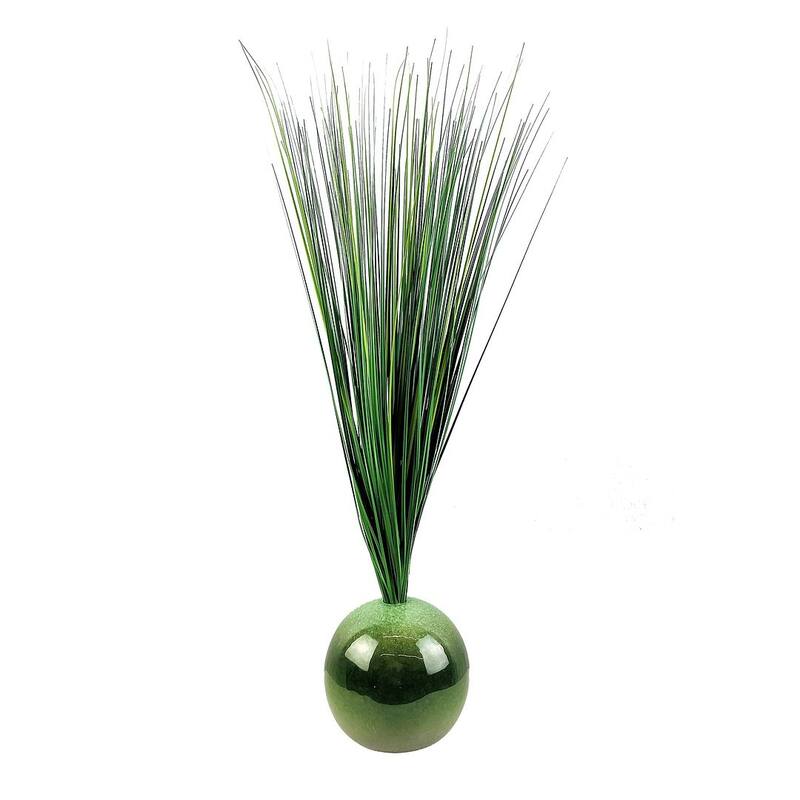 26-inch Artificial Grass in Ombre Ball Vase