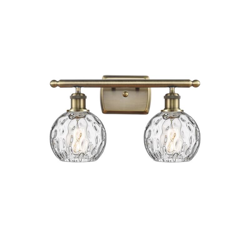 Innovations Lighting Athens Water Glass 2 Light 16" Bath Vanity Light