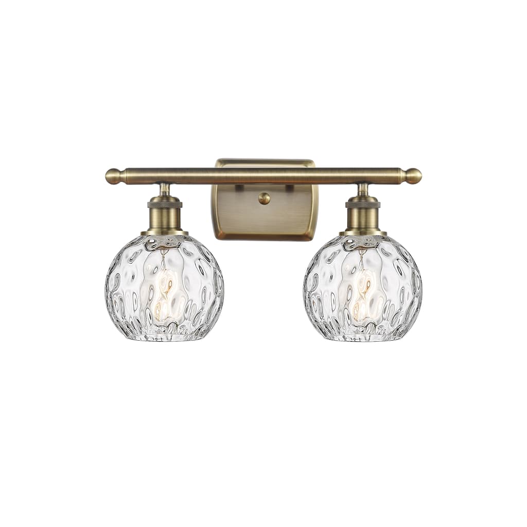 Innovations Lighting Athens Water Glass 2 Light 16" Bath Vanity Light