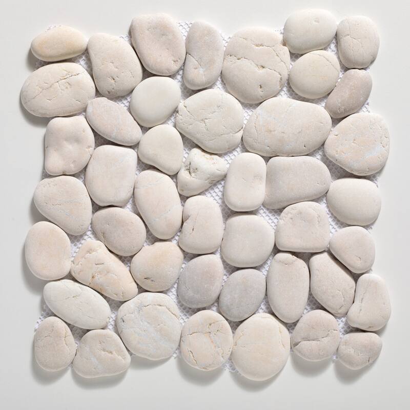 Classic Pebble 11 in. x 11 in. Mesh-Mounted Mosaic Wall and Floor Tile