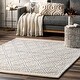 preview thumbnail 9 of 9, Nuloom Laura Bohemian Trellis Wool and Jute Area Rug