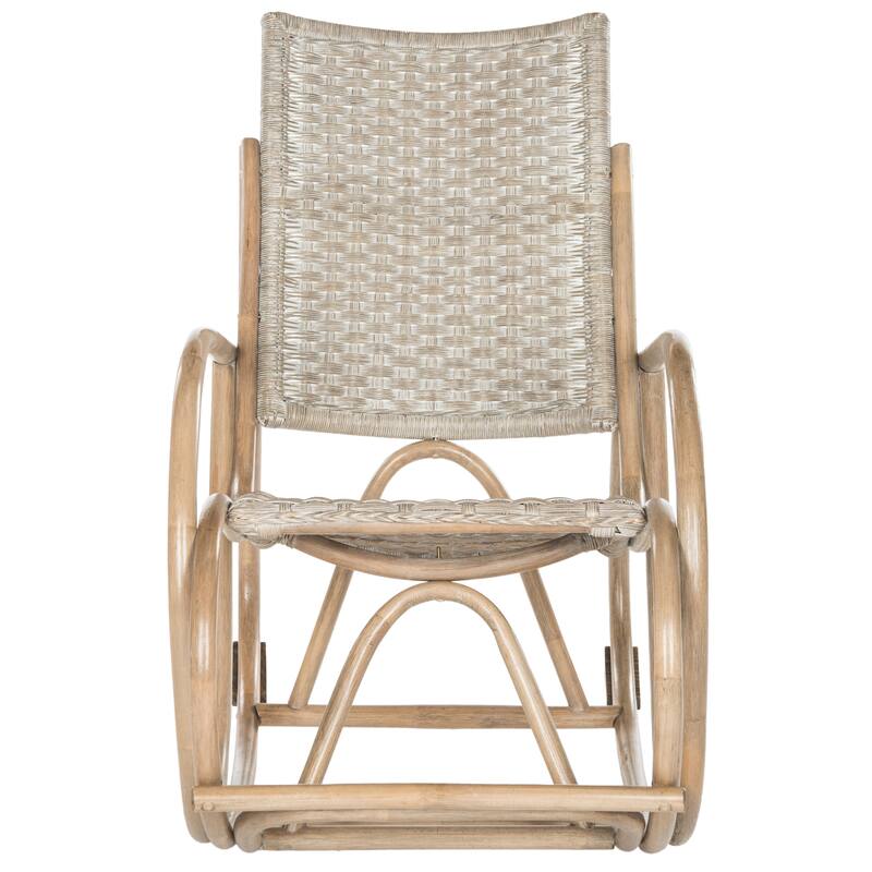 SAFAVIEH Maysun Bali Antique Grey Rocking Chair - 23.2" x 39.3" x 38.1" - 23Wx39Dx38H - Antique Grey