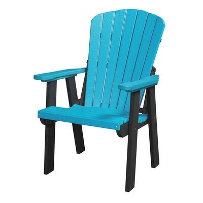 OS Home and Office Model Fan Back Chair Made in the USA- Aruba Blue on Black Base