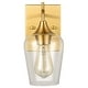 preview thumbnail 14 of 17, Angers Modern Simplicity 1-Light Clear Glass Wall Sconce Industrial Bathroom Vanity Lighting