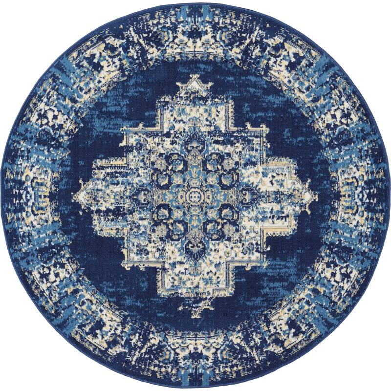 Nourison Grafix Distressed Vintage Medallion Area Rug