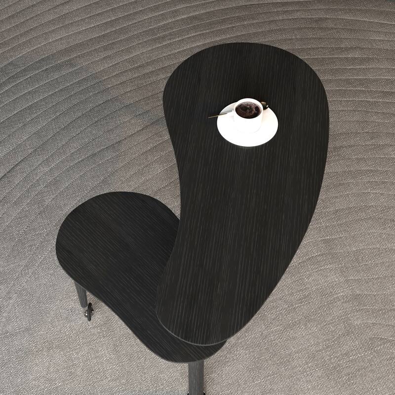 GDFStudio - Eulalia 360 Degree Rotating Nesting Coffee Table Set with Solid Rubberwood Legs