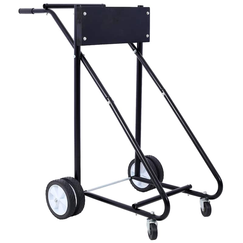 Outboard Boat Motor Stand, Engine Carrier Cart Dolly, 315lbs Capacity - 28.9'' W x 42.5'' D x 42'' H - Black