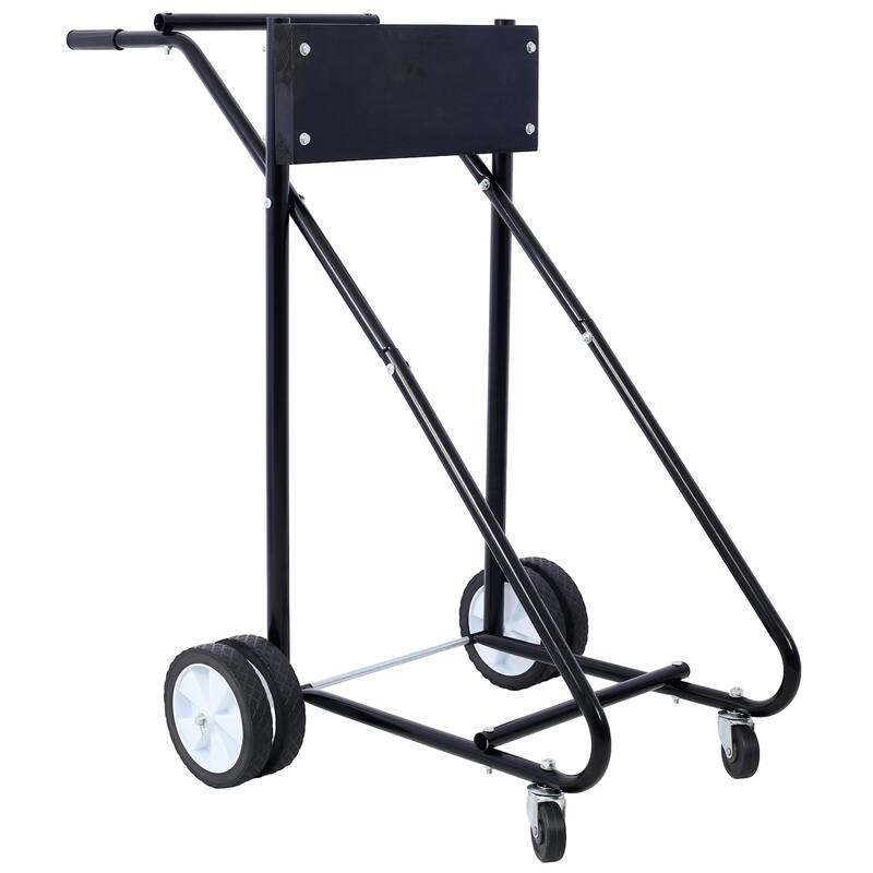Outboard Boat Motor Stand, Engine Carrier Cart Dolly for Storage, 315lbs Weight Capacity - Black