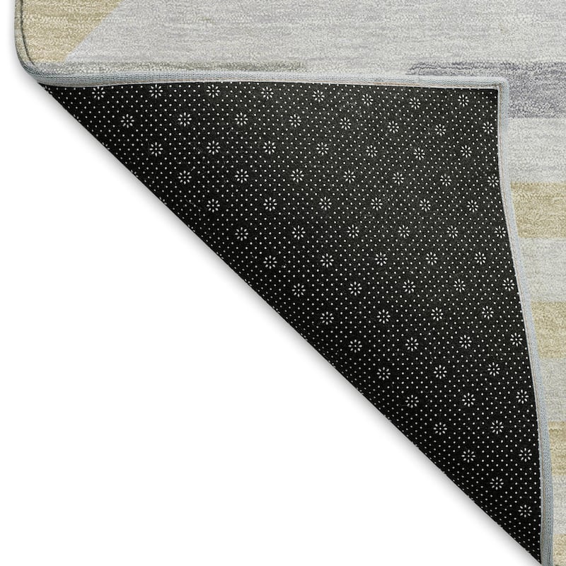 Machine Washable Indoor/ Outdoor Modern Stacks Chantille Rug