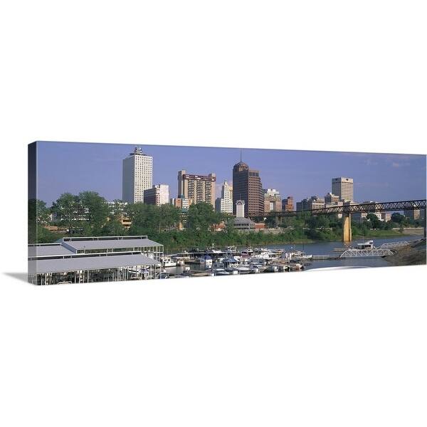 Shop Mud Island Marina Skyline Memphis Tn Canvas Wall Art