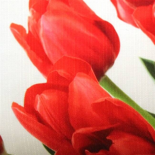 Spring Tulips 12x19 Throw Pillow with Polyfill Insert