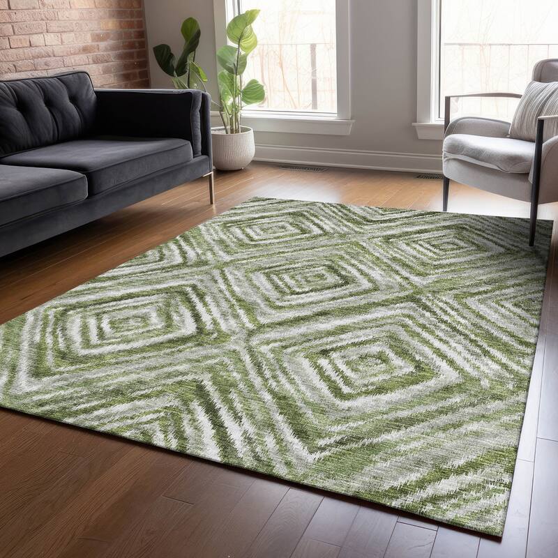 Machine Washable Indoor/ Outdoor Chantille Moroccan Boho Contemporary Rug