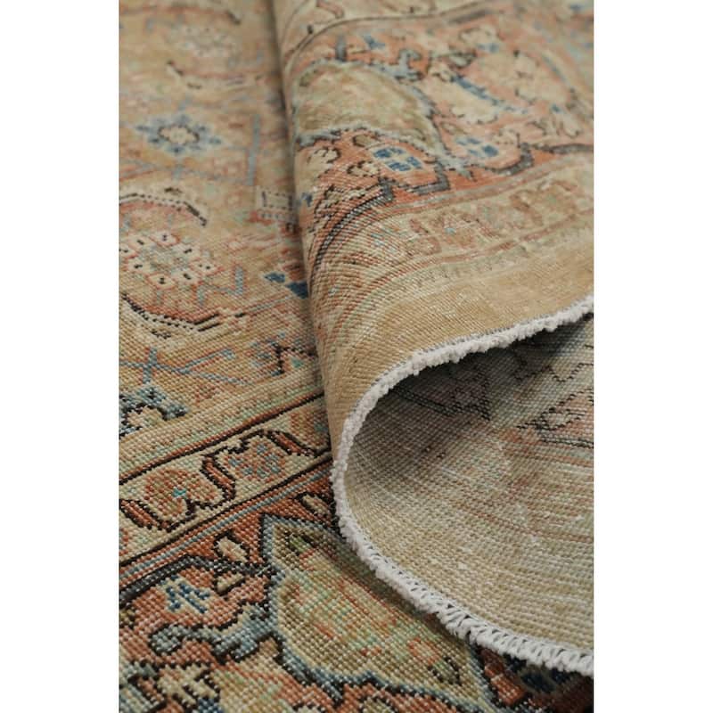 Hand Knotted Oriental 100% Wool Carpet Traditional All-Over Brown Sultanabad Area Rug - 12' 8'' X 9' 10''
