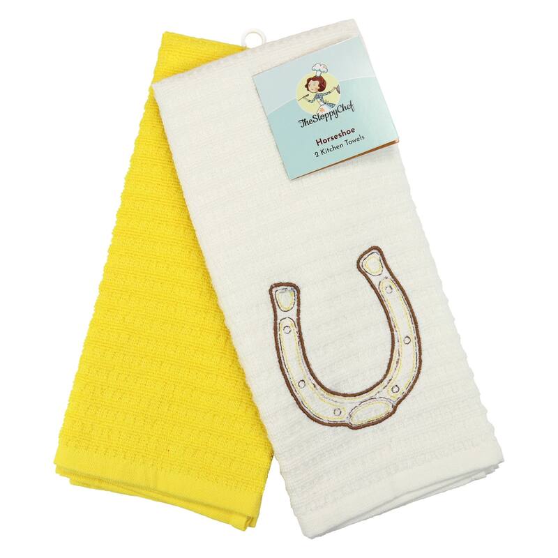 The Sloppy Chef Embroidered 2-Piece Kitchen Towels - 16x26