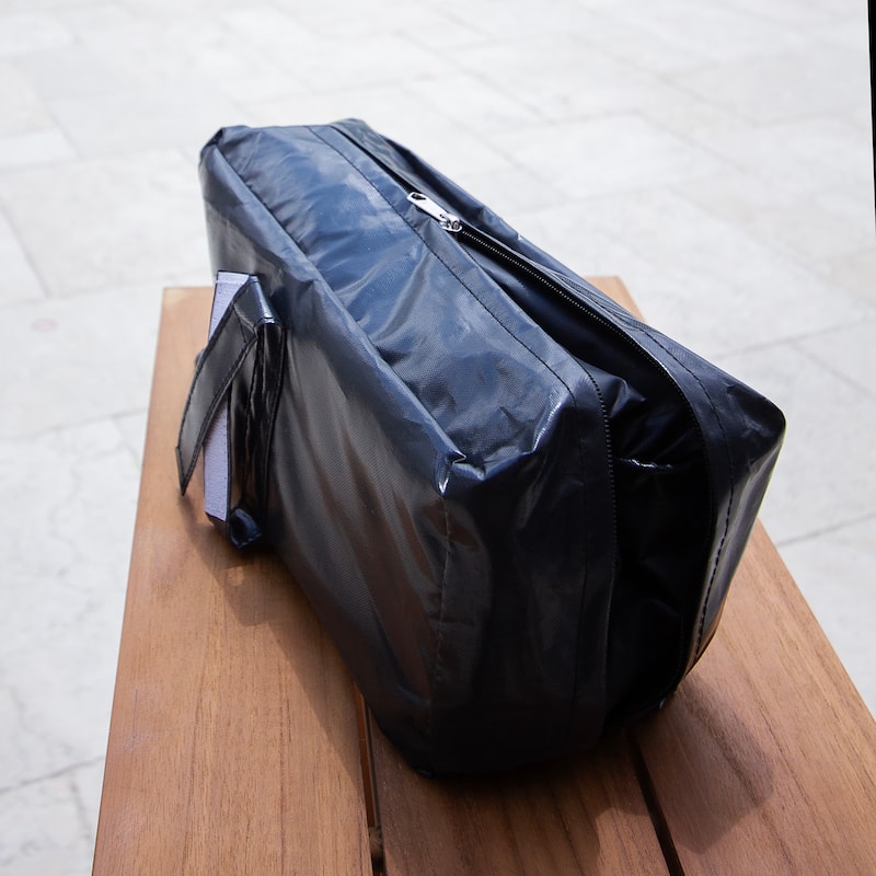 Cambridge Casual Camden Teak Outdoor Ottoman with Padded Woven Seat and FREE Patio Cover