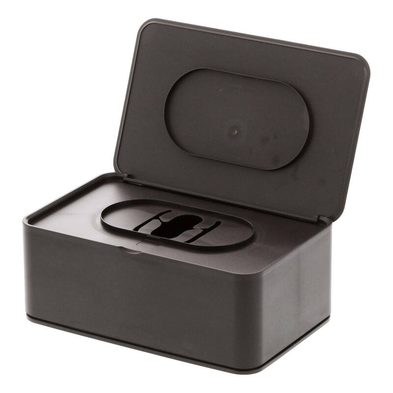 Yamazaki Home Wipes Dispenser, ABS Plastic, Lid - L 4.72 x W 7.48 x H 2.95 inches - Brown