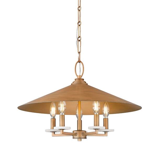 slide 2 of 8, Z-Lite 1953-22 Rialto 5 Light 22" Wide Pendant Signature Gold